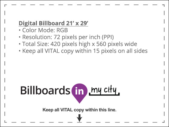 Digital Billboard 21' x 29'