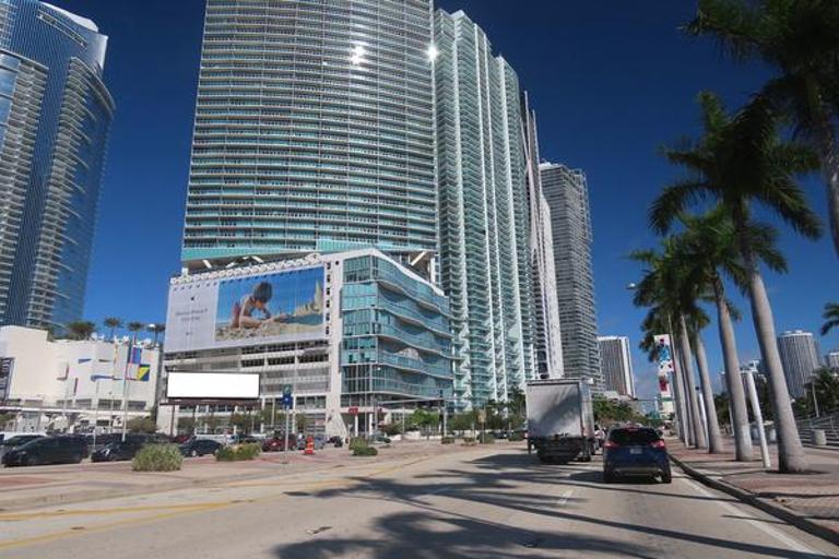 Photo of an outdoor ad in Miami Beach