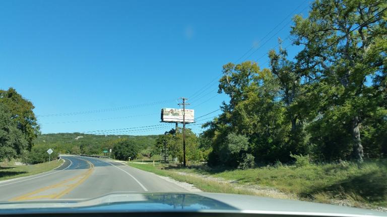 Photo of a billboard in Wimberley