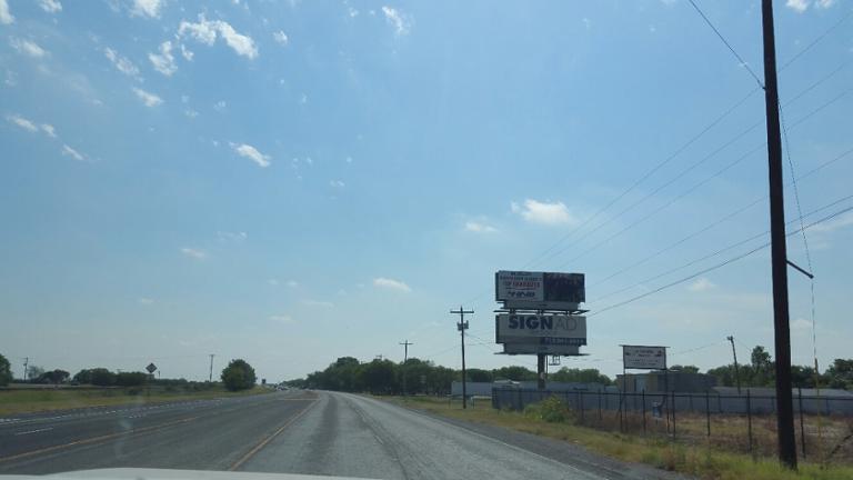 Photo of a billboard in Leakey