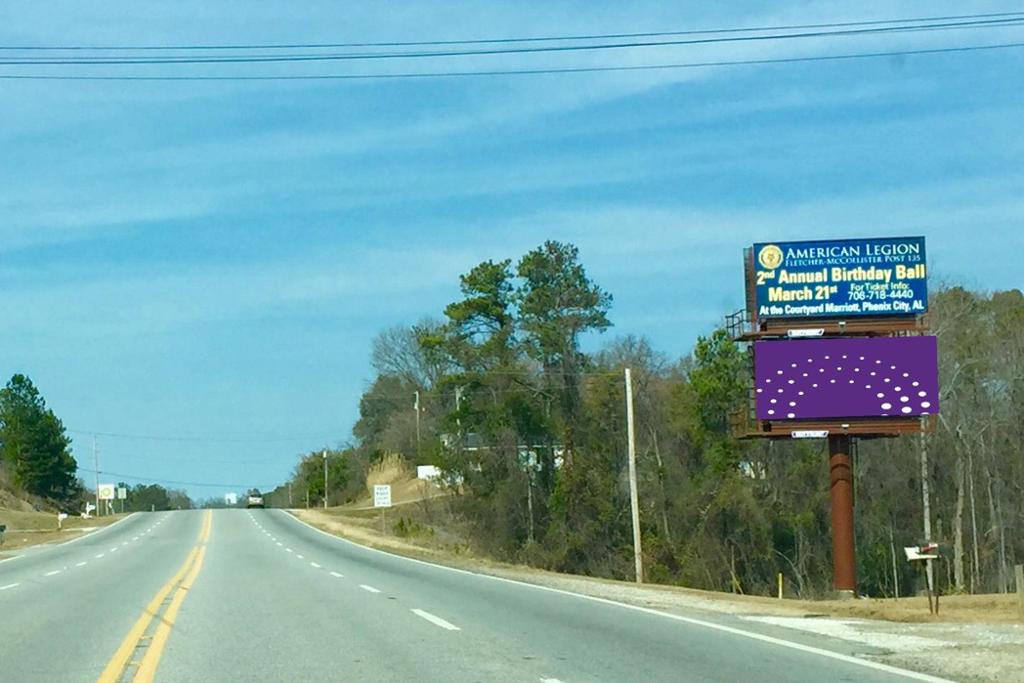 Photo of a billboard in Hatchechubbee