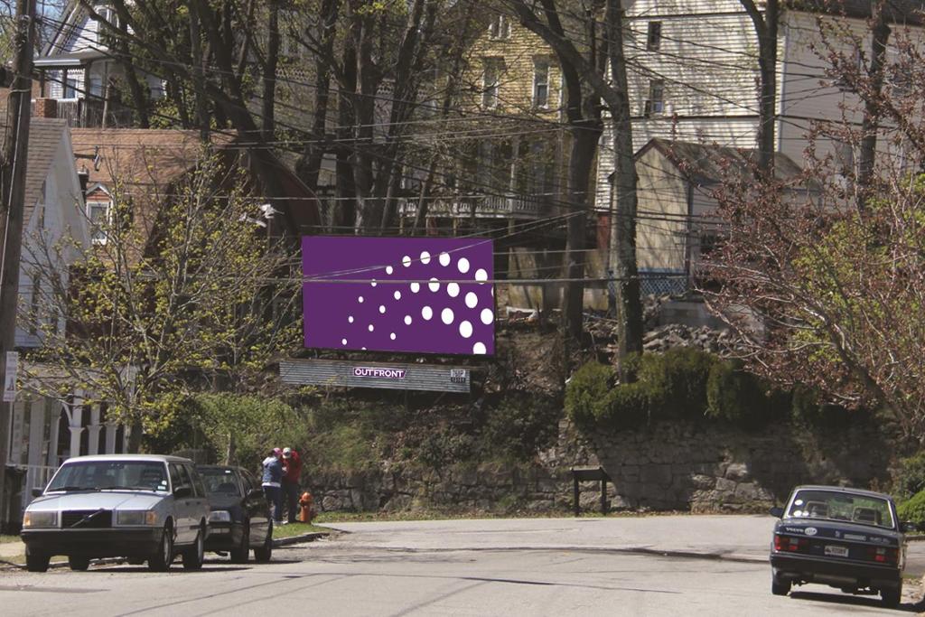 Photo of a billboard in New London