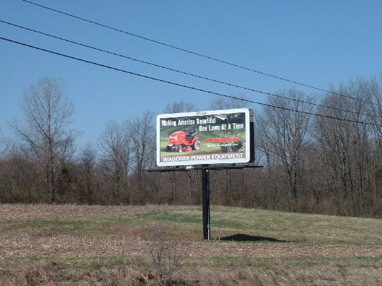 Photo of a billboard in Ludlow Falls