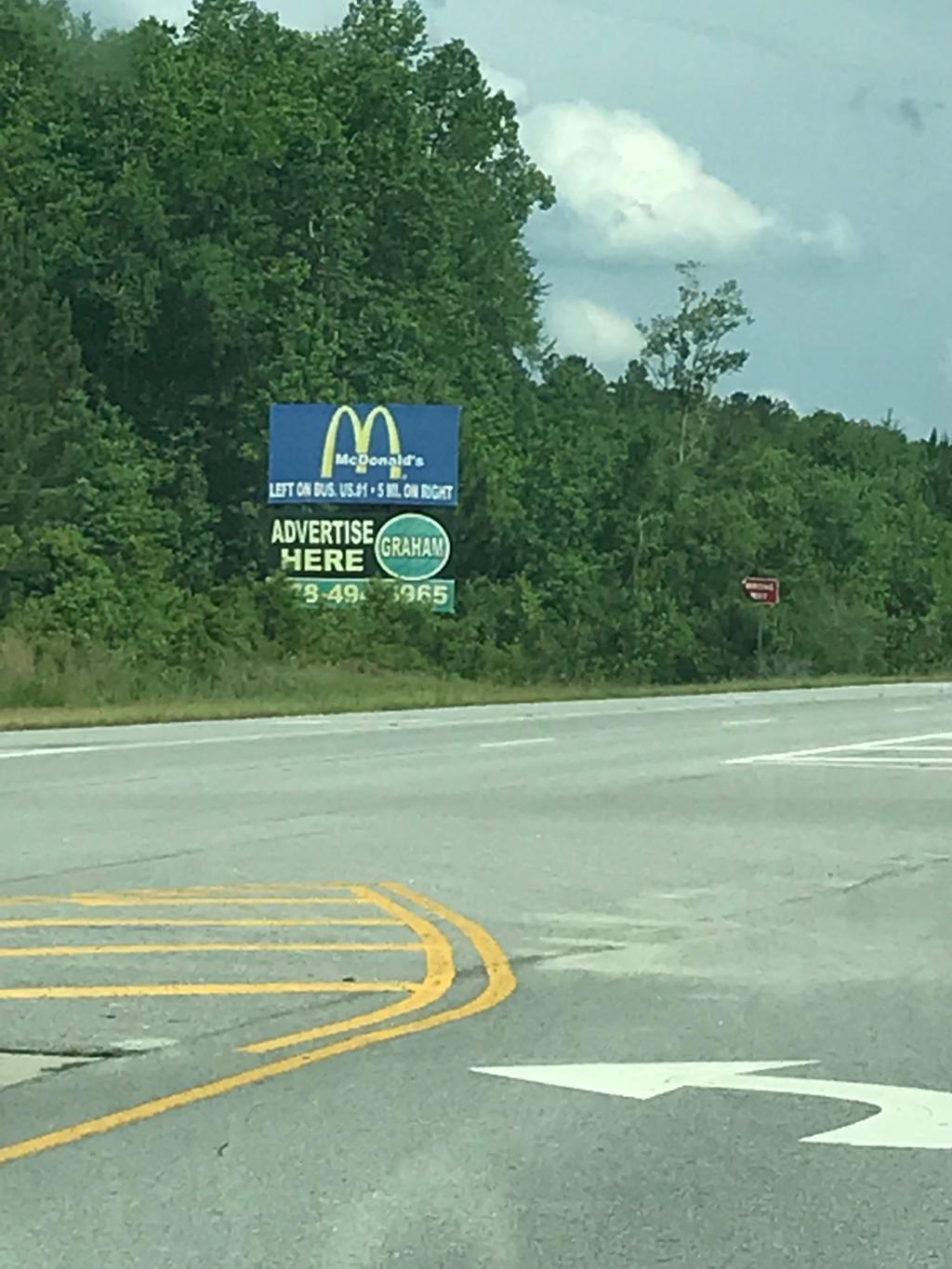 Photo of a billboard in Wadley