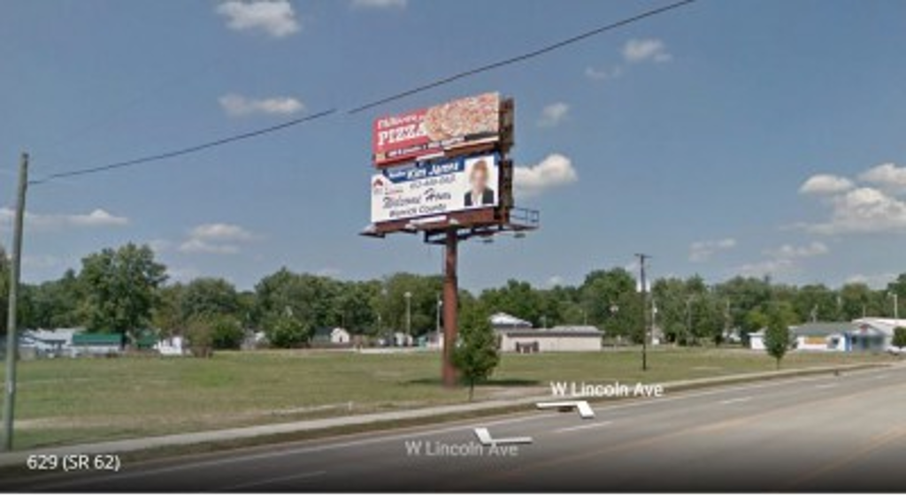 Photo of a billboard in Boonville