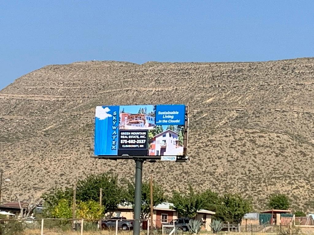 Photo of a billboard in La Luz