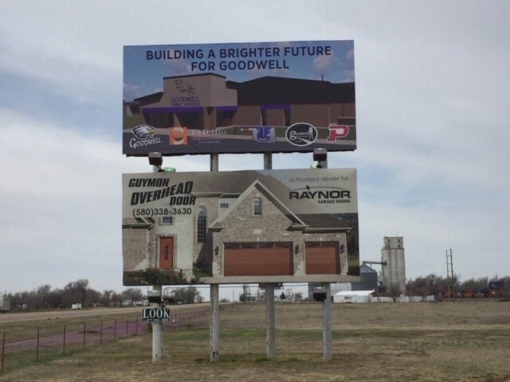 Photo of a billboard in Texhoma