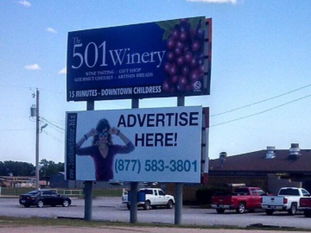 Photo of a billboard in Hollis