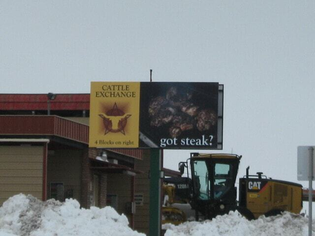 Photo of a billboard in Canadian