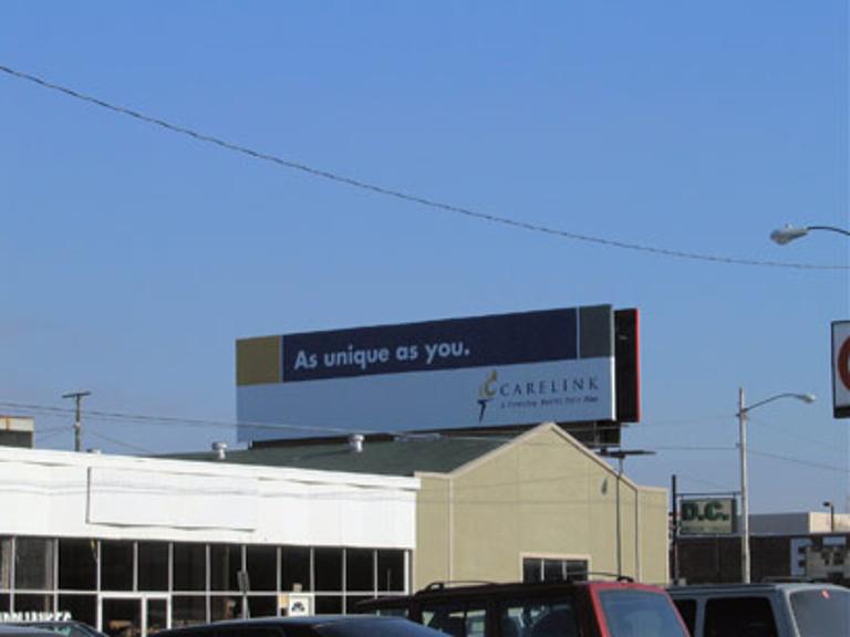 Photo of an outdoor ad in Huntington